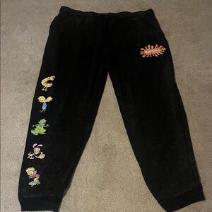 Nickelodeon Black Joggers with Colorful Characters